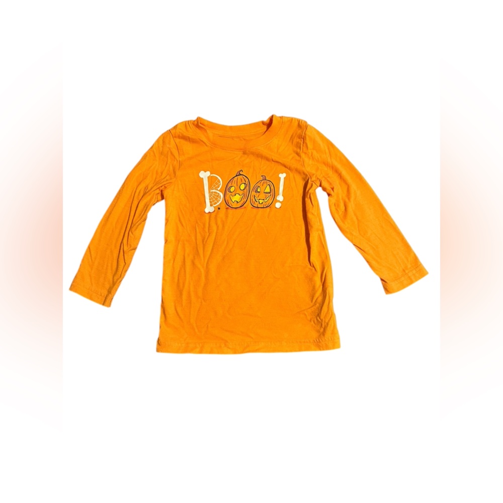 Cat & Jack Orange Boo! Long Sleeve Tee